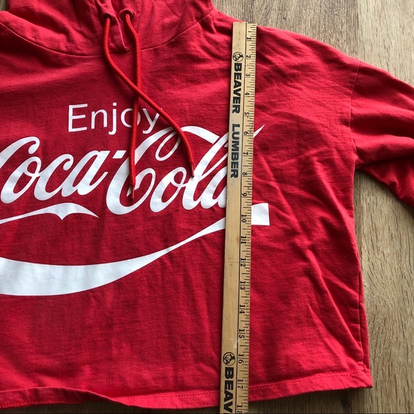Cropped Classic Coca~Cola Hoodie NWOT - Picture 11 of 14